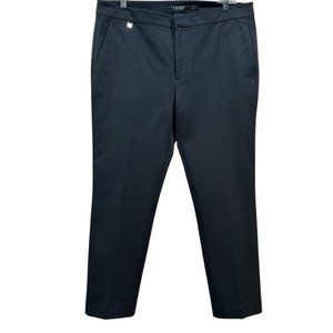 LAUREN RALPH LAUREN Womens Straight Stretch Black Casual Pants Trousers Size 12
